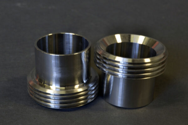 1.5" Standard Threaded Bevel Seat Ferrule 304 Stainless
