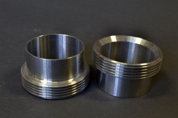 2.5" Standard Threaded Bevel Seat Ferrule 304 Stainless