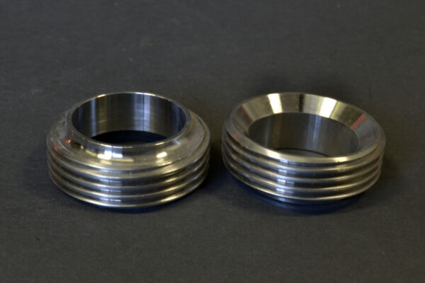 1-Inch Short Threaded Bevel Seat Ferrule 304 Stainless