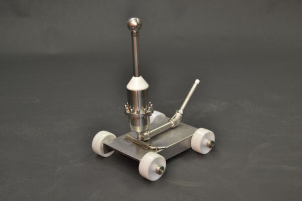 Aaquablaster Lt Container Cleaning Head Ss 4 Nozzle Turret W/ 1/2-Inch Bottom Inlet On Cart